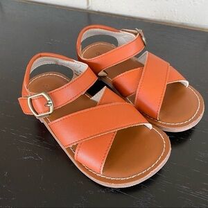 Otter Momo Girls PR60 Sandals Brown Size Toddler 10 Hook Loop Closure MINT